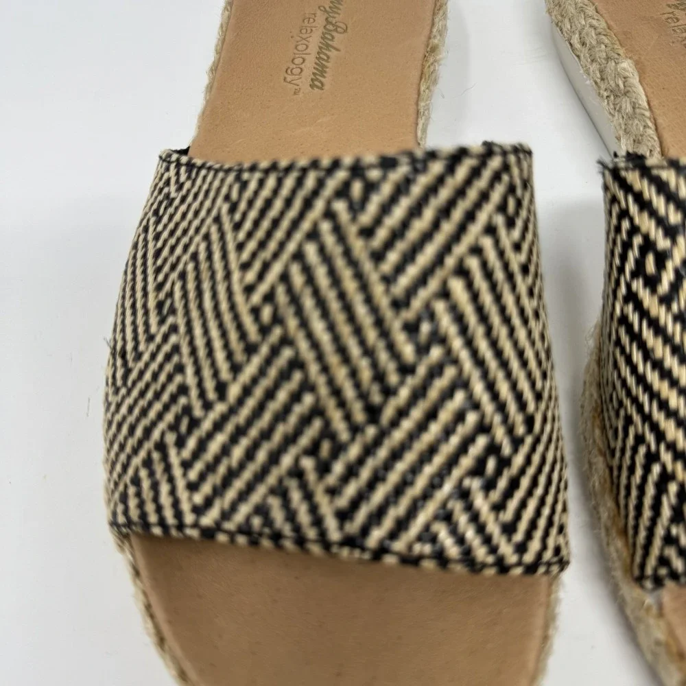 Tommy Bahama Relaxology Shoes Womens Size 8‎ Slide Espadrille Sandals Woven